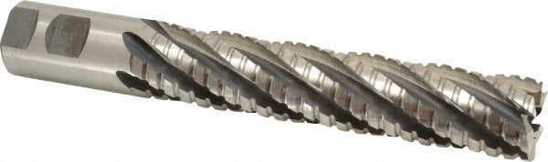 Hertel - 1-1/4" Diam, 6" LOC, 6 Flute Cobalt Roughing & Finishing Square End Mill - Uncoated, 8-1/2" OAL, 1-1/4" Shank Diam, Straight Shank, Non-Centercutting - USA Tool & Supply