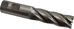 Hertel - 1" Diam, 3" LOC, 5 Flute Cobalt Roughing & Finishing Square End Mill - Uncoated, 5-1/2" OAL, 1" Shank Diam, Straight Shank, Non-Centercutting - USA Tool & Supply