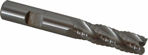 Hertel - 1/2" Diam, 1-5/8" LOC, 4 Flute Cobalt Roughing & Finishing Square End Mill - Uncoated, 3-5/8" OAL, 1/2" Shank Diam, Straight Shank, Non-Centercutting - USA Tool & Supply