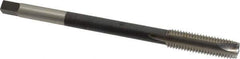 Hertel - M12x1.75 Metric Coarse 3 Flute D6 High Speed Steel Spiral Point Extension Tap - Plug Chamfer, 6" OAL, 6H Class of Fit - USA Tool & Supply