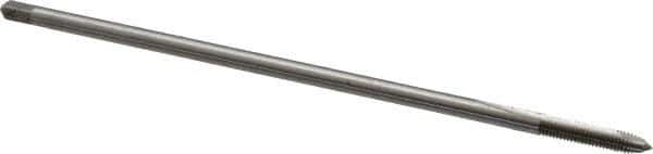 Hertel - M5x0.80 Metric Coarse 2 Flute D4 High Speed Steel Spiral Point Extension Tap - Plug Chamfer, 6" OAL, 6H Class of Fit - Exact Industrial Supply
