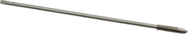 Hertel - M5x0.80 Metric Coarse 2 Flute D4 High Speed Steel Spiral Point Extension Tap - Plug Chamfer, 6" OAL, 6H Class of Fit - Exact Industrial Supply