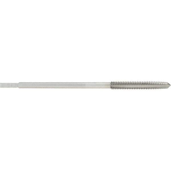 Hertel - 1/4-20 UNC, 4 Flutes, Bright Finish, High Speed Steel, Nut Tap - 5" Overall Length, 1-5/8" Thread Length - Exact Industrial Supply