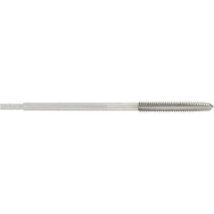 Hertel - 1/4-20 UNC, 4 Flutes, Bright Finish, High Speed Steel, Nut Tap - 5" Overall Length, 1-5/8" Thread Length - Exact Industrial Supply