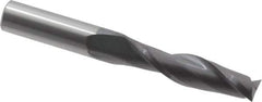 Hertel - 1/2", 2" LOC, 1/2" Shank Diam, 4" OAL, 2 Flute, Solid Carbide Square End Mill - Single End, AlTiN Finish, 30° Helix, Centercutting, Right Hand Cut - USA Tool & Supply