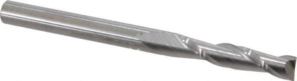 Hertel - 5/32", 3/4" LOC, 3/16" Shank Diam, 2" OAL, 2 Flute, Solid Carbide Square End Mill - Single End, Uncoated, 30° Helix, Centercutting, Right Hand Cut - USA Tool & Supply