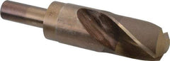 Hertel - 1-1/2" Drill, 135° Point, Cobalt Silver Deming & Reduced Shank Drill Bit - Bright Finish, 6" OAL, Straight Shank, 3" Flute Length - USA Tool & Supply