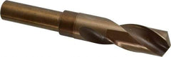 Hertel - 31/32" Drill, 118° Point, Cobalt Silver Deming & Reduced Shank Drill Bit - Bright Finish, 6" OAL, Flats on Shank, 3" Flute Length - USA Tool & Supply