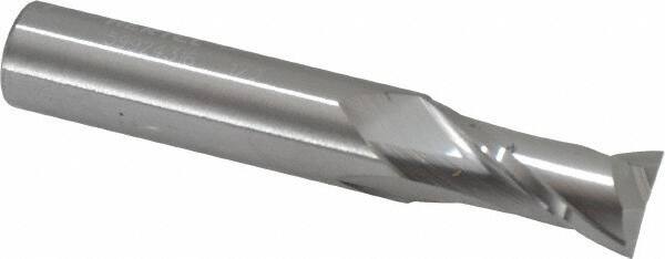 Hertel - 1/2", 1" LOC, 1/2" Shank Diam, 3" OAL, 2 Flute, Solid Carbide Square End Mill - Single End, Uncoated, 30° Helix, Centercutting, Right Hand Cut - USA Tool & Supply