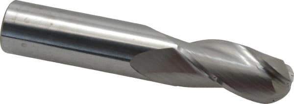 Hertel - 3/4" Diam, 1-1/2" LOC, 3 Flute Solid Carbide Ball End Mill - Uncoated, Single End, 4" OAL, 3/4" Shank Diam - USA Tool & Supply