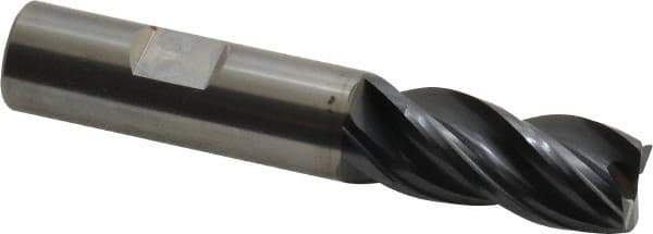 OSG - 5/8", 4 Flute, Single End, Solid Carbide, 0.03" Corner Radius End Mill - 3-1/2" OAL, Right Hand Flute, 1-1/4" LOC, Right Hand Cut - USA Tool & Supply