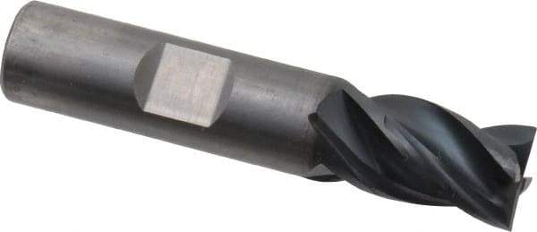 OSG - 1/2", 5/8" LOC, 1/2" Shank Diam, 2-1/2" OAL, 4 Flute, Solid Carbide Square End Mill - Single End, TiAlN Finish, Spiral Flute, 35° Helix, Right Hand Cut, Right Hand Flute, Series VG441 - USA Tool & Supply