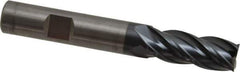 OSG - 1/2", 1-1/4" LOC, 1/2" Shank Diam, 3-1/2" OAL, 4 Flute, Solid Carbide Square End Mill - Single End, TiAlN Finish, Spiral Flute, 35° Helix, Right Hand Cut, Right Hand Flute, Series VG441 - USA Tool & Supply