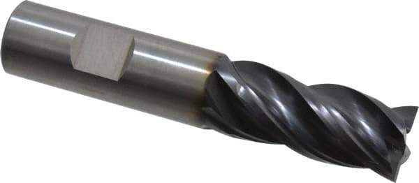 OSG - 3/4", 1-1/2" LOC, 3/4" Shank Diam, 4" OAL, 4 Flute, Solid Carbide Square End Mill - Single End, TiAlN Finish, Spiral Flute, 35° Helix, Right Hand Cut, Right Hand Flute, Series VG441 - USA Tool & Supply