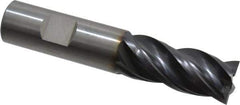 OSG - 3/4", 1-1/2" LOC, 3/4" Shank Diam, 4" OAL, 4 Flute, Solid Carbide Square End Mill - Single End, TiAlN Finish, Spiral Flute, 35° Helix, Right Hand Cut, Right Hand Flute, Series VG441 - USA Tool & Supply