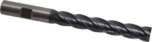 OSG - 1/2", 3" LOC, 1/2" Shank Diam, 5" OAL, 4 Flute, Solid Carbide Square End Mill - Single End, TiAlN Finish, Spiral Flute, 35° Helix, Right Hand Cut, Right Hand Flute, Series VG441 - USA Tool & Supply