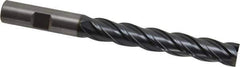 OSG - 1/2", 3" LOC, 1/2" Shank Diam, 5" OAL, 4 Flute, Solid Carbide Square End Mill - Single End, TiAlN Finish, Spiral Flute, 35° Helix, Right Hand Cut, Right Hand Flute, Series VG441 - USA Tool & Supply