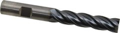OSG - 1/2", 2" LOC, 1/2" Shank Diam, 4" OAL, 4 Flute, Solid Carbide Square End Mill - Single End, TiAlN Finish, Spiral Flute, 35° Helix, Right Hand Cut, Right Hand Flute, Series VG441 - USA Tool & Supply