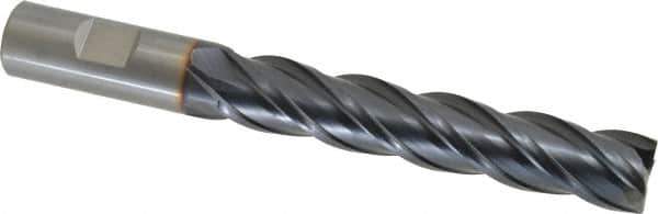 OSG - 3/4", 4" LOC, 3/4" Shank Diam, 6-1/4" OAL, 4 Flute, Solid Carbide Square End Mill - Single End, TiAlN Finish, Spiral Flute, 35° Helix, Right Hand Cut, Right Hand Flute, Series VG441 - USA Tool & Supply