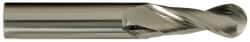 OSG - 1" Diam, 2" LOC, 2 Flute Solid Carbide Ball End Mill - Uncoated, Single End, 5" OAL, 1" Shank Diam, Spiral Flute - USA Tool & Supply