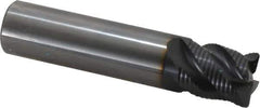 OSG - 3/4" Diam, Coarse Pitch, 7/8" LOC, 4 Flute Solid Carbide 0.06" Corner Radius Roughing End Mill - TiAlN Finish, 3-1/2" OAL, 3/4" Shank Diam, Single End, Centercutting, 40° Helix - USA Tool & Supply