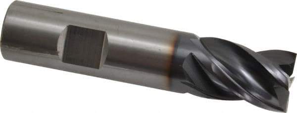 OSG - 3/4", 7/8" LOC, 3/4" Shank Diam, 3-1/2" OAL, 4 Flute, Solid Carbide Square End Mill - Single End, TiAlN Finish, Spiral Flute, 35° Helix, Right Hand Cut, Right Hand Flute, Series VG441 - USA Tool & Supply