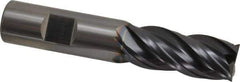 OSG - 3/4", 1-5/8" LOC, 3/4" Shank Diam, 4" OAL, 4 Flute, Solid Carbide Square End Mill - Single End, TiAlN Finish, Spiral Flute, 35° Helix, Right Hand Cut, Right Hand Flute, Series VG441 - USA Tool & Supply