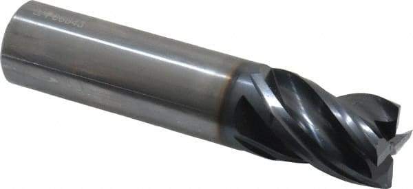 OSG - 3/4", 7/8" LOC, 3/4" Shank Diam, 3-1/2" OAL, 4 Flute, Solid Carbide Square End Mill - Single End, TiAlN Finish, Spiral Flute, Variable° Helix, Right Hand Cut, Right Hand Flute, Series VG441 - USA Tool & Supply