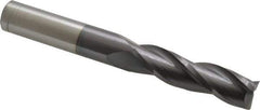Hertel - 5/8", 2-1/4" LOC, 5/8" Shank Diam, 5" OAL, 3 Flute, Solid Carbide Square End Mill - Single End, AlTiN Finish, 30° Helix, Centercutting, Right Hand Cut - USA Tool & Supply
