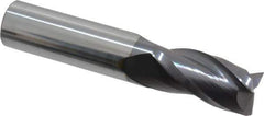 Hertel - 3/4", 1-1/2" LOC, 3/4" Shank Diam, 4" OAL, 3 Flute, Solid Carbide Square End Mill - Single End, AlTiN Finish, 30° Helix, Centercutting, Right Hand Cut - USA Tool & Supply