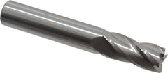 Hertel - 12mm, 25mm LOC, 12mm Shank Diam, 76mm OAL, 4 Flute, Solid Carbide Square End Mill - Single End, Uncoated, 30° Helix, Centercutting, Right Hand Cut - USA Tool & Supply
