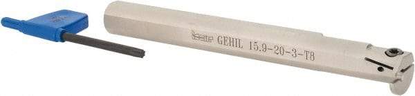 Iscar - GEHI, Left Hand, 0.315" Max Depth of Cut, 0.095 to 1/8" Groove Width, Indexable Grooving Tool Holder - GEMI.., GEPI.. Insert Compatibility, 5/8" Shank Width, 6" OAL, Through Coolant - USA Tool & Supply