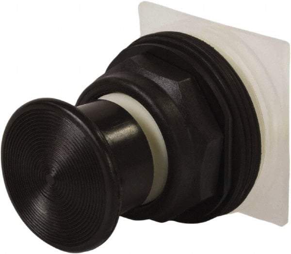 Schneider Electric - 30mm Mount Hole, Extended Straight, Pushbutton Switch Only - Black Pushbutton, Momentary (MO) - USA Tool & Supply