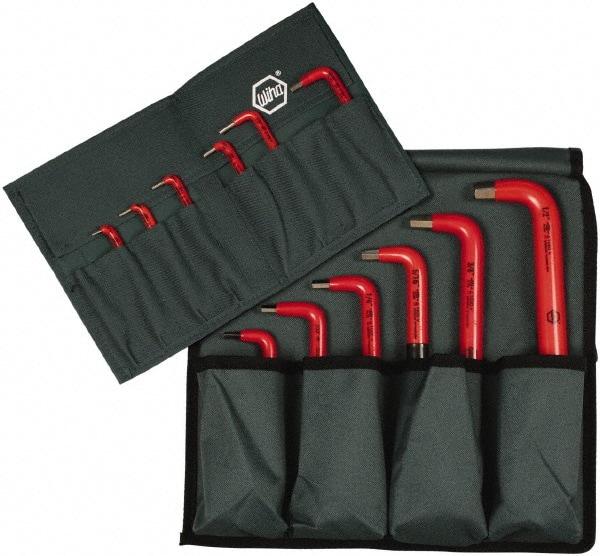 Wiha - 12 Piece Insulated L-Key Ball End Hex Key Set - Hex Range 1/16 to 1/2" - USA Tool & Supply