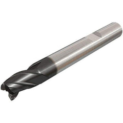 Iscar - 15.7mm, 16mm LOC, 16mm Shank Diam, 92mm OAL, 3 Flute, Solid Carbide Square End Mill - Single End, TiAlN Finish, Spiral Flute, 38° Helix, Right Hand Cut, Right Hand Flute - USA Tool & Supply