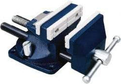 Gibraltar - 3-1/2" Jaw Width x 7" Jaw Opening Capacity, 1-1/2" Throat Depth, Bench & Pipe Combination Vise - 1/32 to 7/8" Pipe Capacity, Swivel Base, Bolt Down Attachment, Cast Iron - USA Tool & Supply