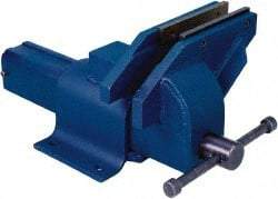 Gibraltar - 6" Jaw Width, 6" Opening Capacity, 3-5/8" Throat Depth, Steel Stationary Bench Vise - Bolt Down Base Attachment - USA Tool & Supply