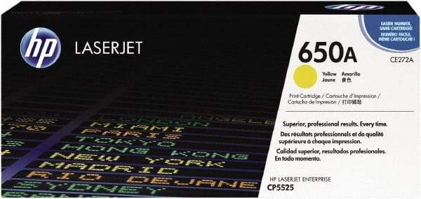 Hewlett-Packard - Yellow Toner Cartridge - Use with HP Color LaserJet Enterprise CP5525, M750 - USA Tool & Supply