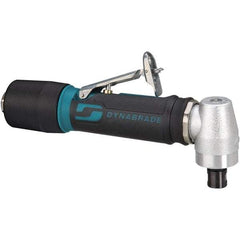 Dynabrade - 1/4" Collet, Angle Handle, Air Angle Die Grinder - 20,000 RPM, Rear Exhaust, 23 CFM, 0.4 hp, 90 psi, 1/4 NPT Inlet - USA Tool & Supply