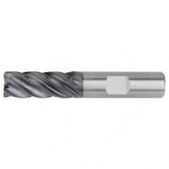1/2x1/2x1-1/4x3 .030R 5FL Carbide End Mill-Round Shank-AlTiN - USA Tool & Supply