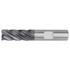 1/2x1/2x1-1/4x3 .030R 5FL Carbide End Mill-Round Shank-AlTiN - USA Tool & Supply