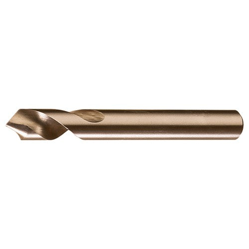‎1/2″ × 3-3/4″ OAL 90 Degree HSSCoPM Radial NC Spotting Drills Gold-Black Oxide - Exact Industrial Supply