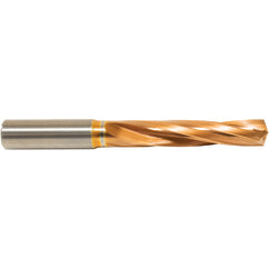 #13 Dia. × 6 mm Shank × 36 mm Flute Length × 74 mm OAL, 5xD, 135°, ZrCN, 2 Flute, Coolant Thru, Round Solid Carbide Drill - USA Tool & Supply