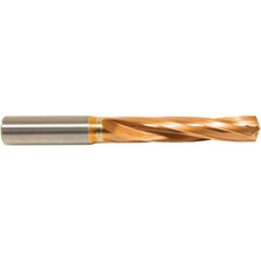 #13 Dia. × 6 mm Shank × 36 mm Flute Length × 74 mm OAL, 5xD, 135°, ZrCN, 2 Flute, Coolant Thru, Round Solid Carbide Drill - USA Tool & Supply