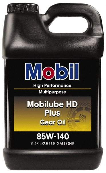 Mobil - 2.5 Gal Bottle, Gear Oil - 14.8 St Viscosity at 100°C, 141 St Viscosity at 40°C - USA Tool & Supply