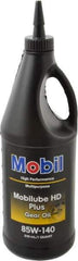 Mobil - 0.25 Gal Bottle, Gear Oil - 26.6 St Viscosity at 100°C, 260 St Viscosity at 40°C - USA Tool & Supply