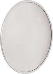 PRO-SAFE - Outdoor Round Convex Safety, Traffic & Inspection Mirrors - Acrylic Lens, Laminated Hardboard Backing, 13" Diam x 1-1/8" High, 15' Max Covered Distance - USA Tool & Supply