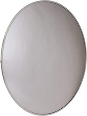 PRO-SAFE - Outdoor Round Convex Safety, Traffic & Inspection Mirrors - Acrylic Lens, Laminated Hardboard Backing, 30" Diam x 2-5/8" High, 32' Max Covered Distance - USA Tool & Supply
