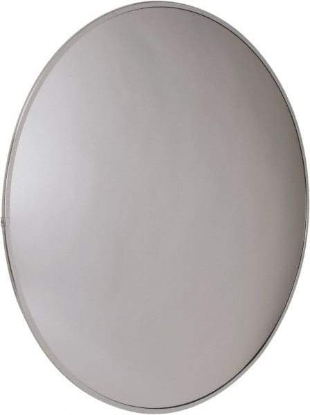 PRO-SAFE - Outdoor Round Convex Safety, Traffic & Inspection Mirrors - Acrylic Lens, Laminated Hardboard Backing, 48" Diam x 3-1/4" High, 50' Max Covered Distance - USA Tool & Supply
