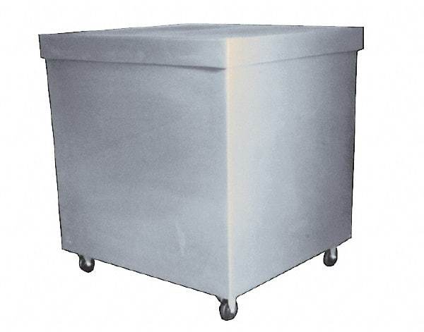 Bayhead Products - 1,000 Lb Load Capacity, Polyethylene Rolling Covered Container - 28" Wide x 30" Long x 30" High - USA Tool & Supply
